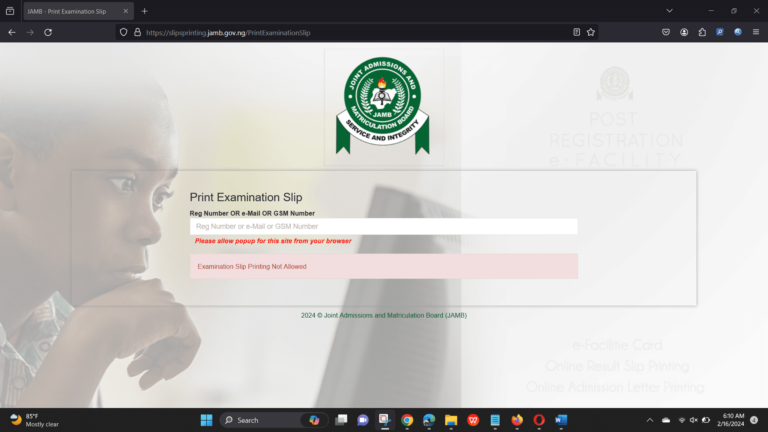 How to Print Your JAMB Mock Slip for 2025/2026 UTME